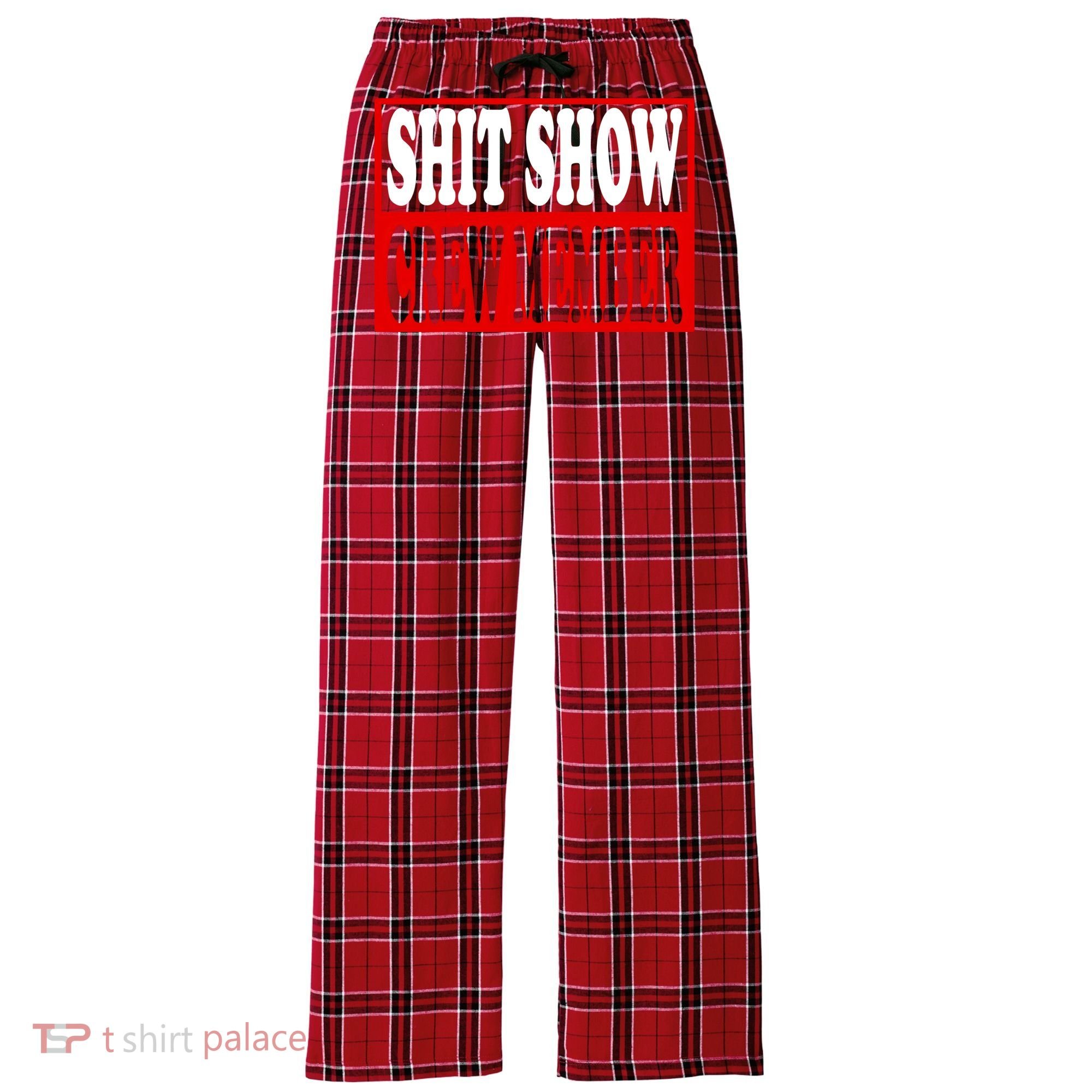 Cool Shit Show Crew Member For Adults Women's Flannel Plaid Pajama Pants