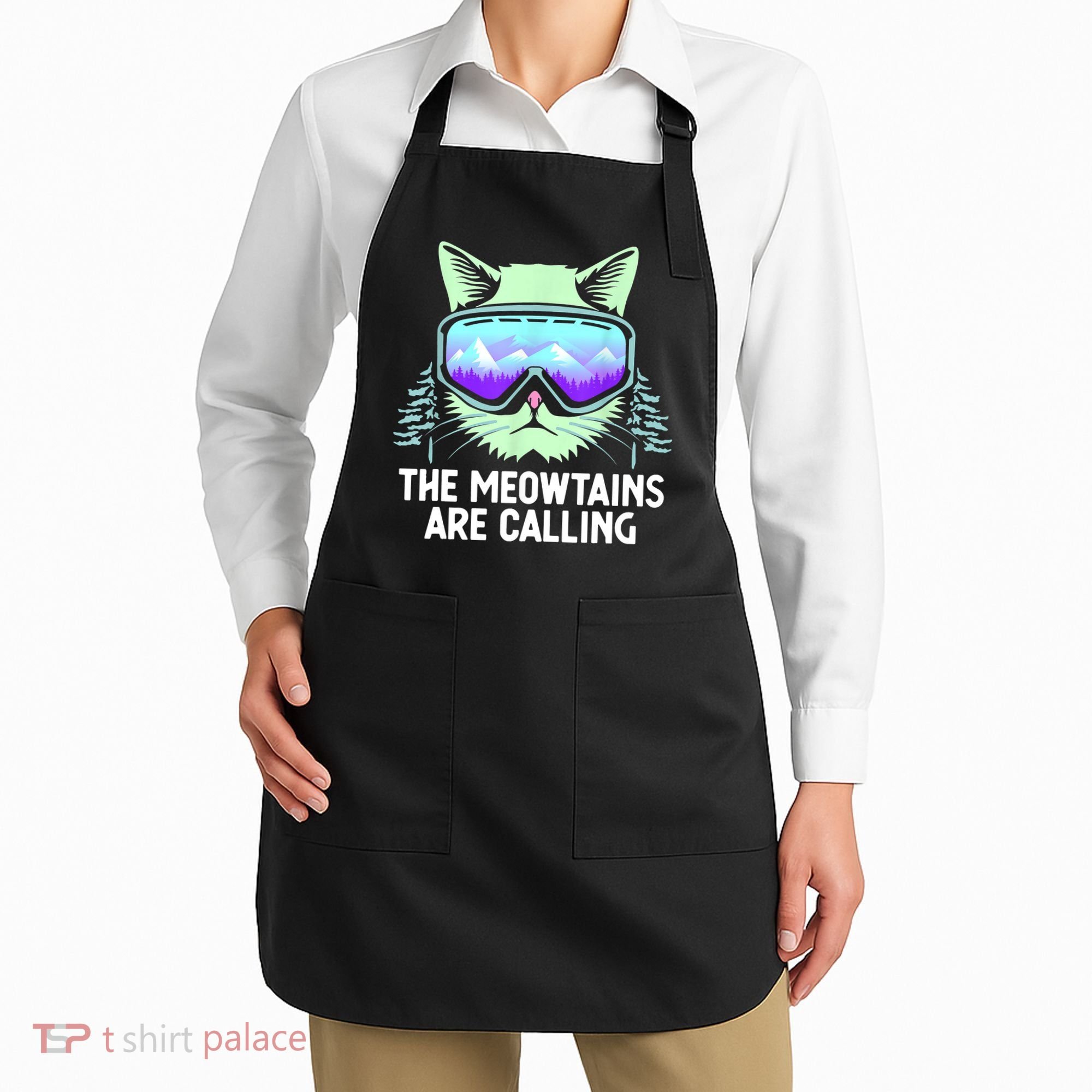 Cool Snowboard Ski Lover Mountain Skier Apron