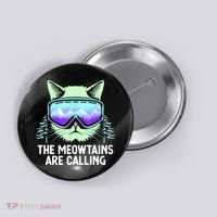 Cool Snowboard Ski Lover Mountain Skier Button thumb 0