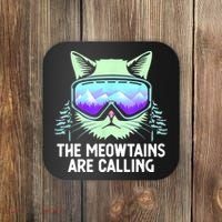 Cool Snowboard Ski Lover Mountain Skier Coaster thumb 0