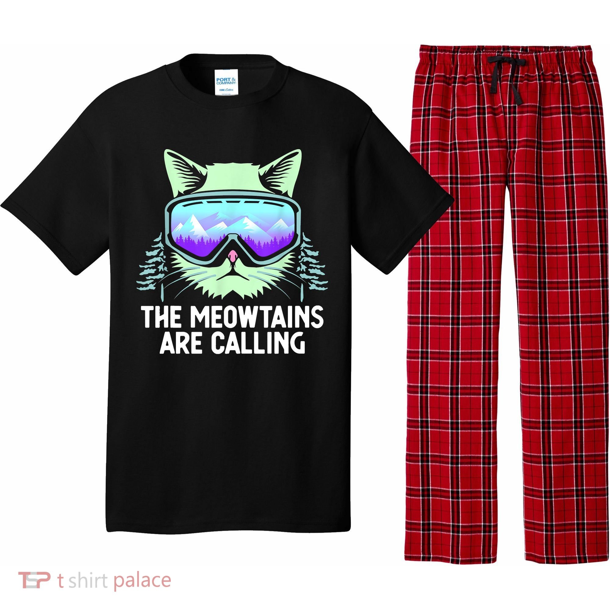 Cool Snowboard Ski Lover Mountain Skier Pajama Set
