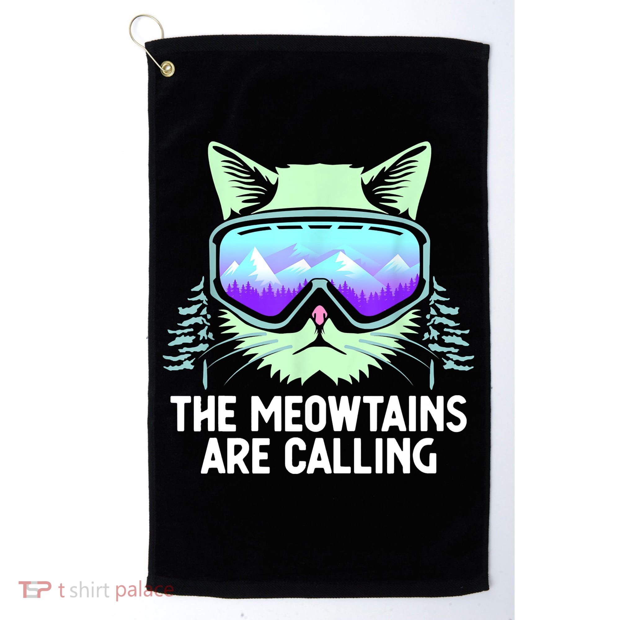 Cool Snowboard Ski Lover Mountain Skier Golf Towel