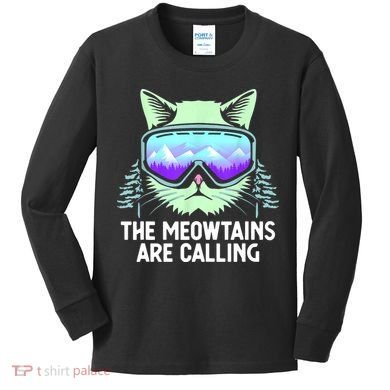 Cool Snowboard Ski Lover Mountain Skier Kids Long Sleeve Shirt