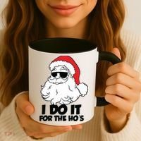 Christmas Santa Shirt I Do It For The Hos Ho Ho Ho Coffee Mug thumb 3