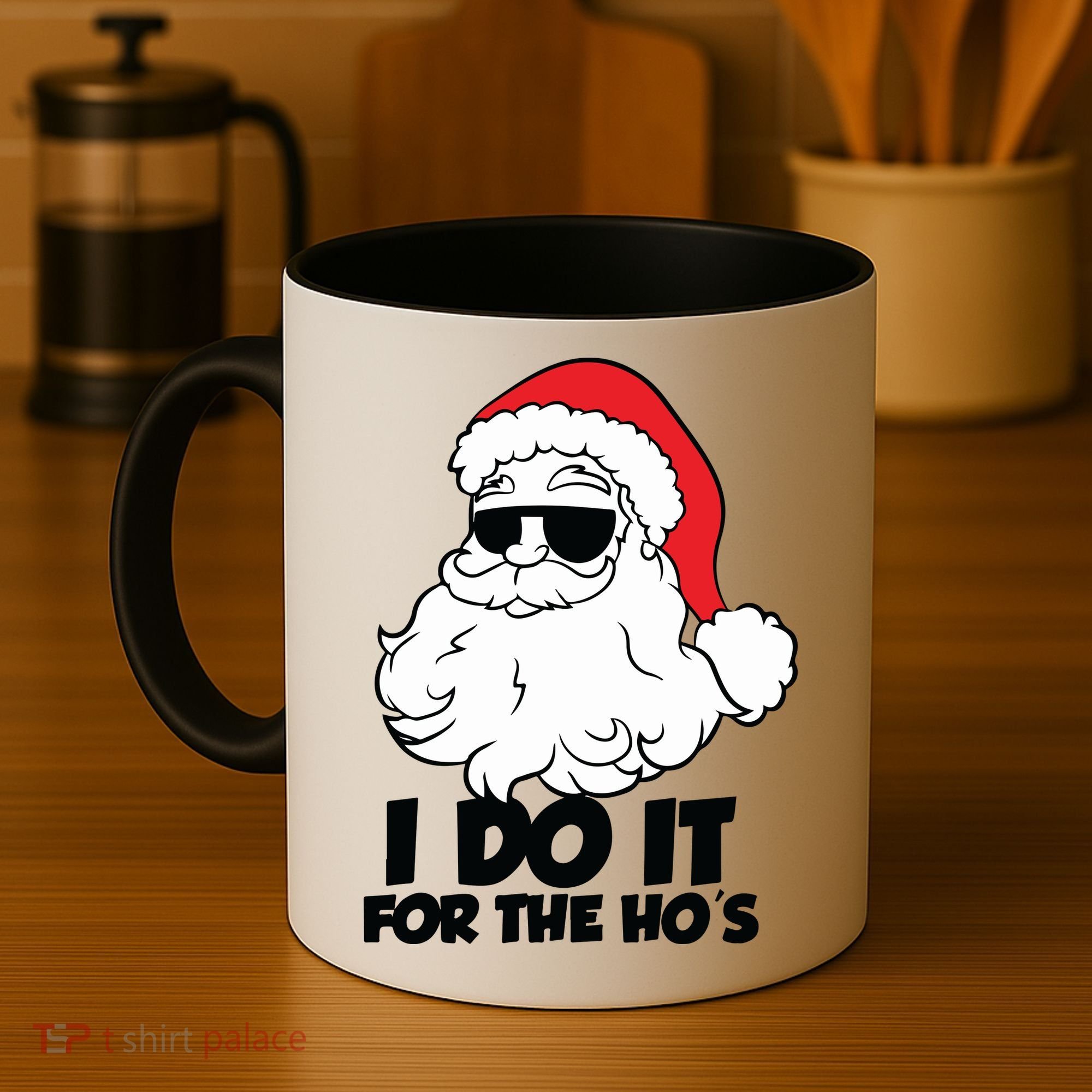 Christmas Santa Shirt I Do It For The Hos Ho Ho Ho Coffee Mug