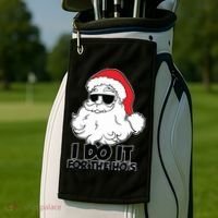Christmas Santa Shirt I Do It For The Hos Ho Ho Ho Golf Towel thumb 2