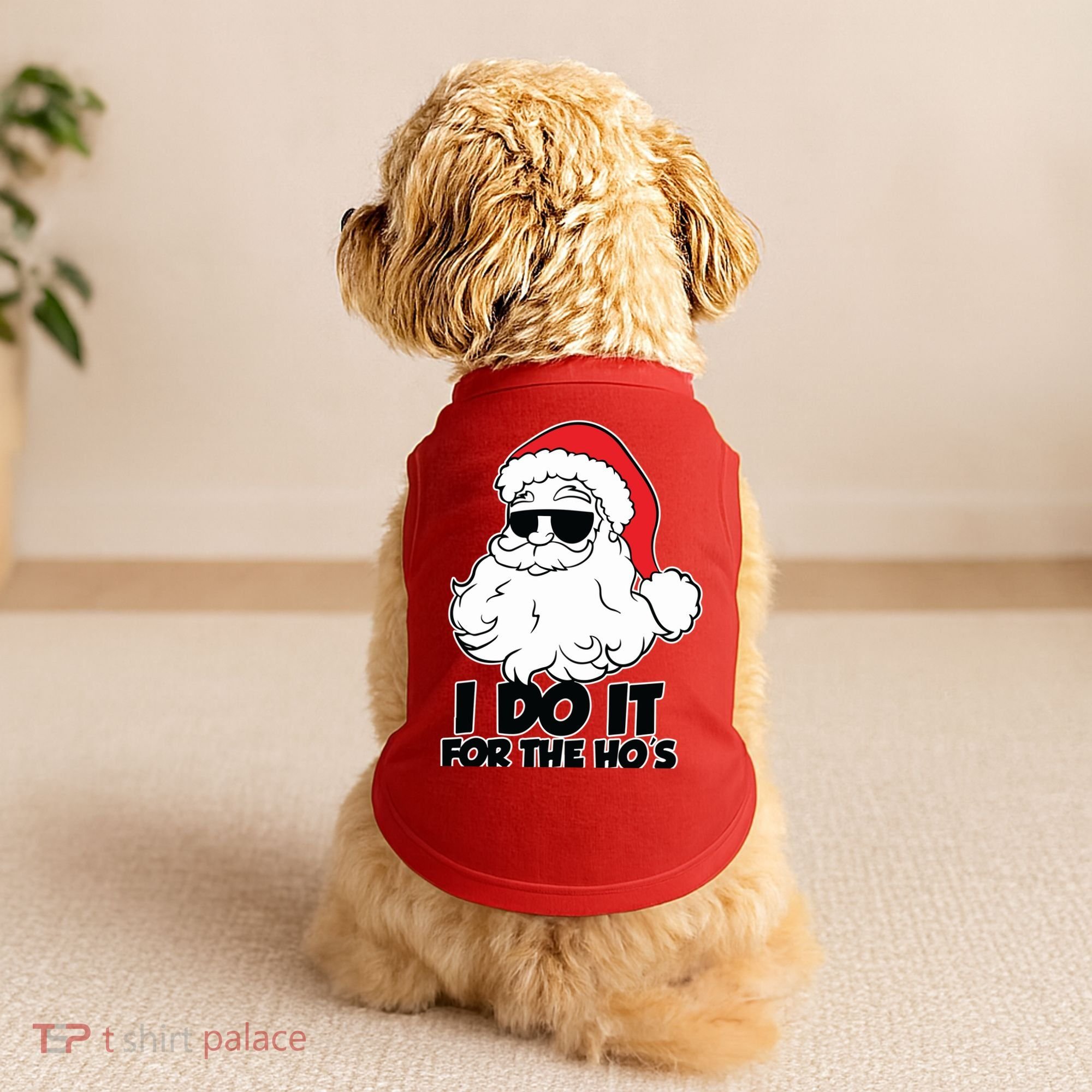 Christmas Santa Shirt I Do It For The Hos Ho Ho Ho Doggie Tank