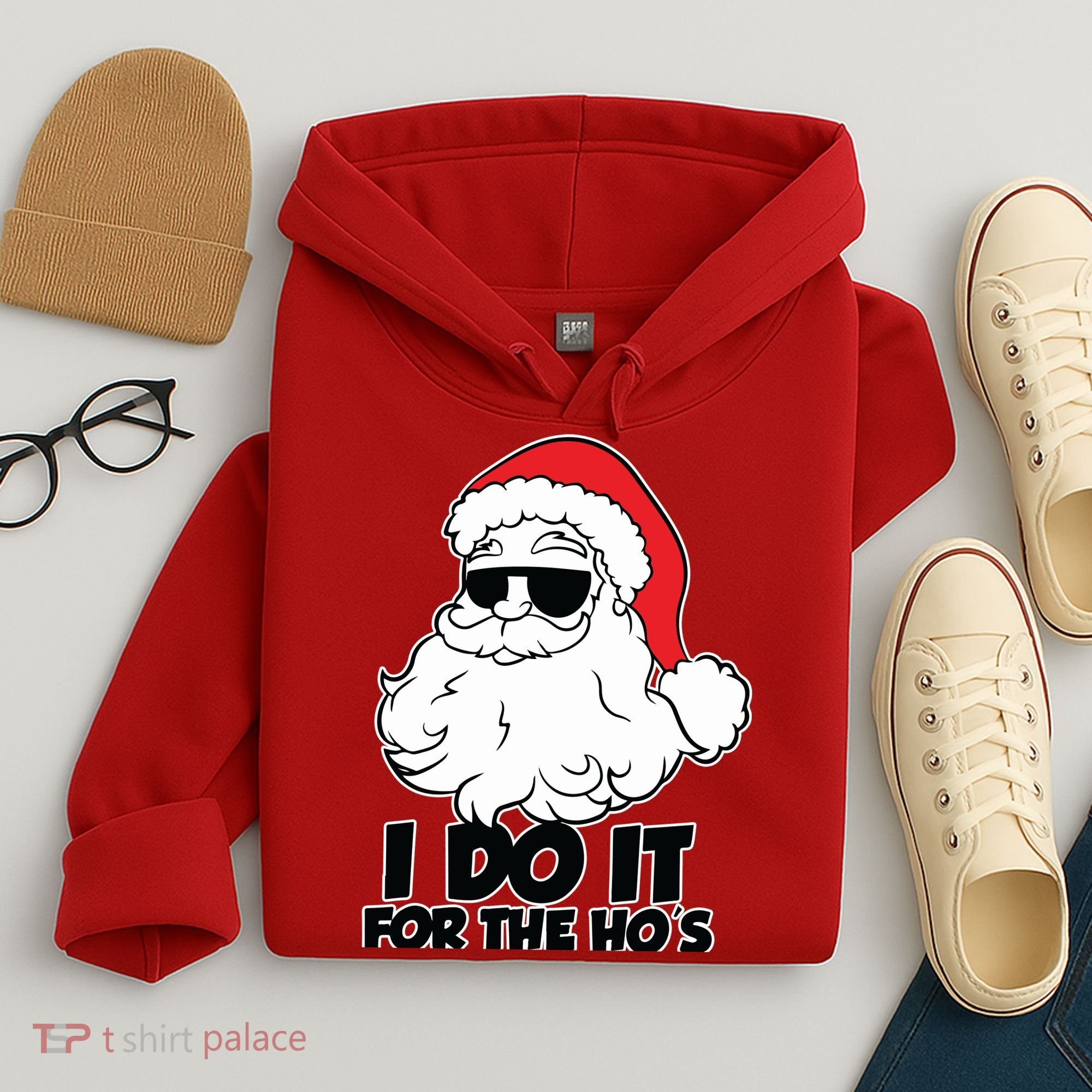 Christmas Santa Shirt I Do It For The Hos Ho Ho Ho Hoodie