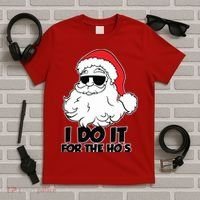 Christmas Santa Shirt I Do It For The Hos Ho Ho Ho T-Shirt thumb 5
