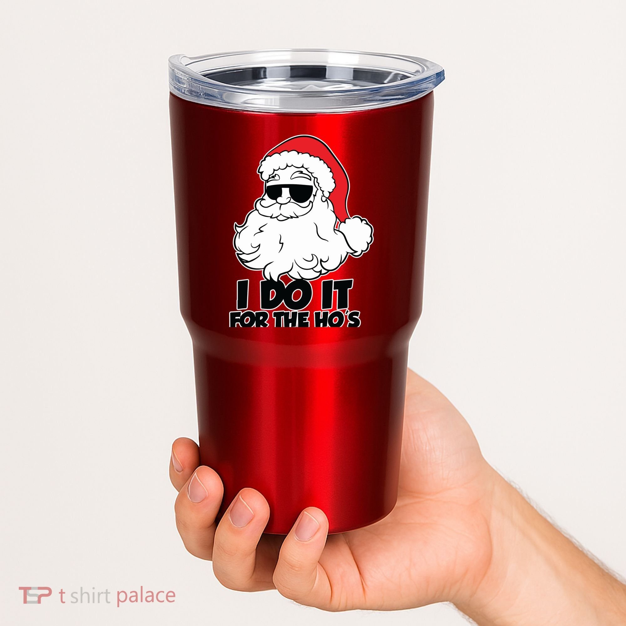 Christmas Santa Shirt I Do It For The Hos Ho Ho Ho Tumbler