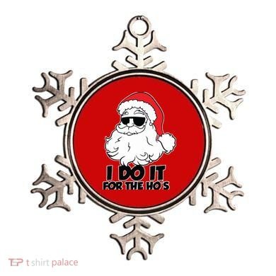 Christmas Santa Shirt I Do It For The Hos Ho Ho Ho Ornament