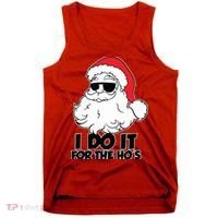 Christmas Santa Shirt I Do It For The Hos Ho Ho Ho Tank Top thumb 0