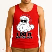 Christmas Santa Shirt I Do It For The Hos Ho Ho Ho Tank Top thumb 3