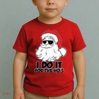 Christmas Santa Shirt I Do It For The Hos Ho Ho Ho Toddler T-Shirt thumb 2