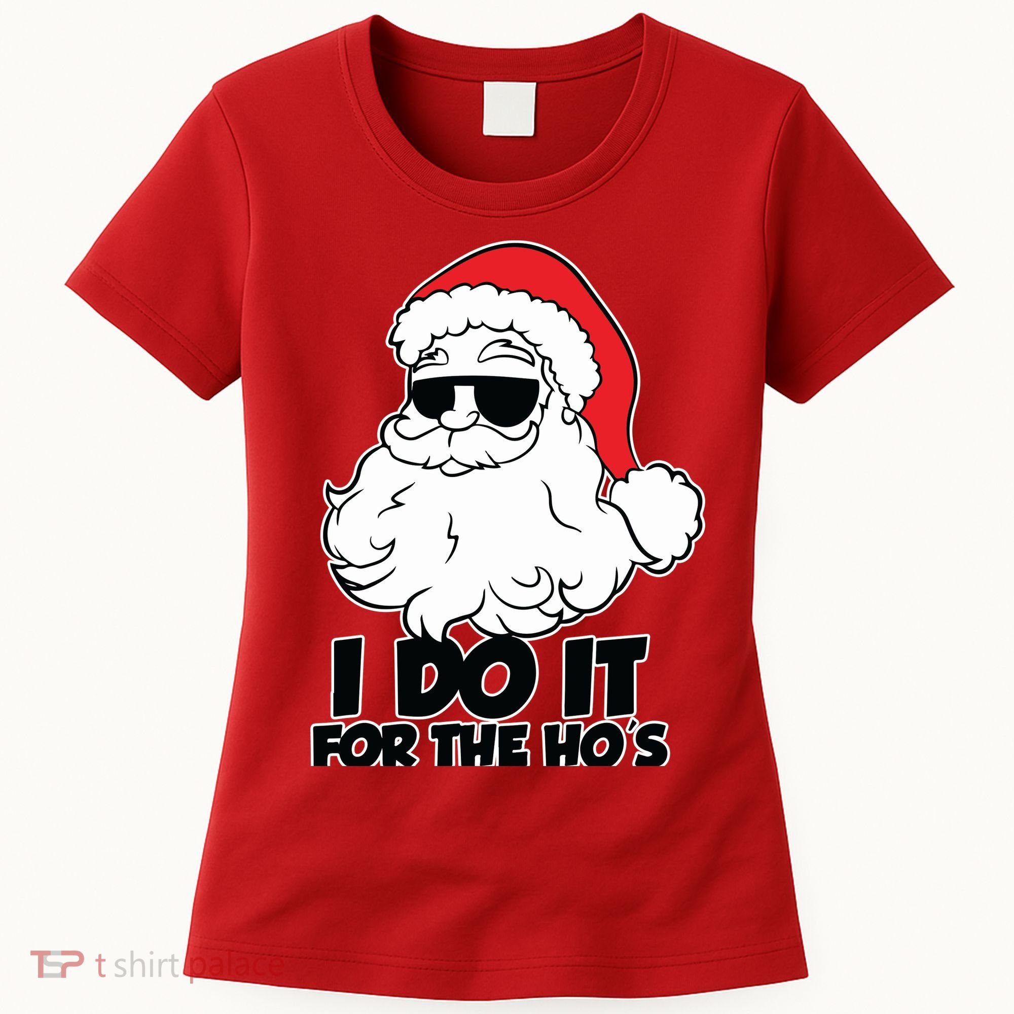 Christmas Santa Shirt I Do It For The Hos Ho Ho Ho Women's T-Shirt