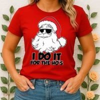 Christmas Santa Shirt I Do It For The Hos Ho Ho Ho Women's T-Shirt thumb 2