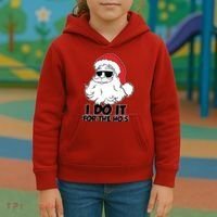 Christmas Santa Shirt I Do It For The Hos Ho Ho Ho Kids Hoodie thumb 3