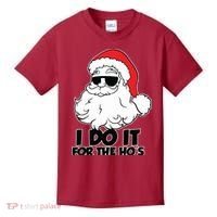 Christmas Santa Shirt I Do It For The Hos Ho Ho Ho Kids T-Shirt thumb 0