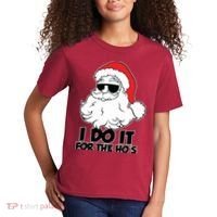 Christmas Santa Shirt I Do It For The Hos Ho Ho Ho Kids T-Shirt thumb 2