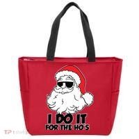 Christmas Santa Shirt I Do It For The Hos Ho Ho Ho Tote Bag thumb 0