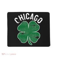 Chicago Shamrock St. Patrick's Day Saint Paddy's Irish Mousepad thumb 0