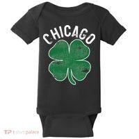 Chicago Shamrock St. Patrick's Day Saint Paddy's Irish Baby Bodysuit thumb 0