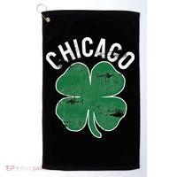 Chicago Shamrock St. Patrick's Day Saint Paddy's Irish Golf Towel thumb 0