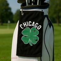 Chicago Shamrock St. Patrick's Day Saint Paddy's Irish Golf Towel thumb 2