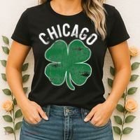 Chicago Shamrock St. Patrick's Day Saint Paddy's Irish Women's T-Shirt thumb 2