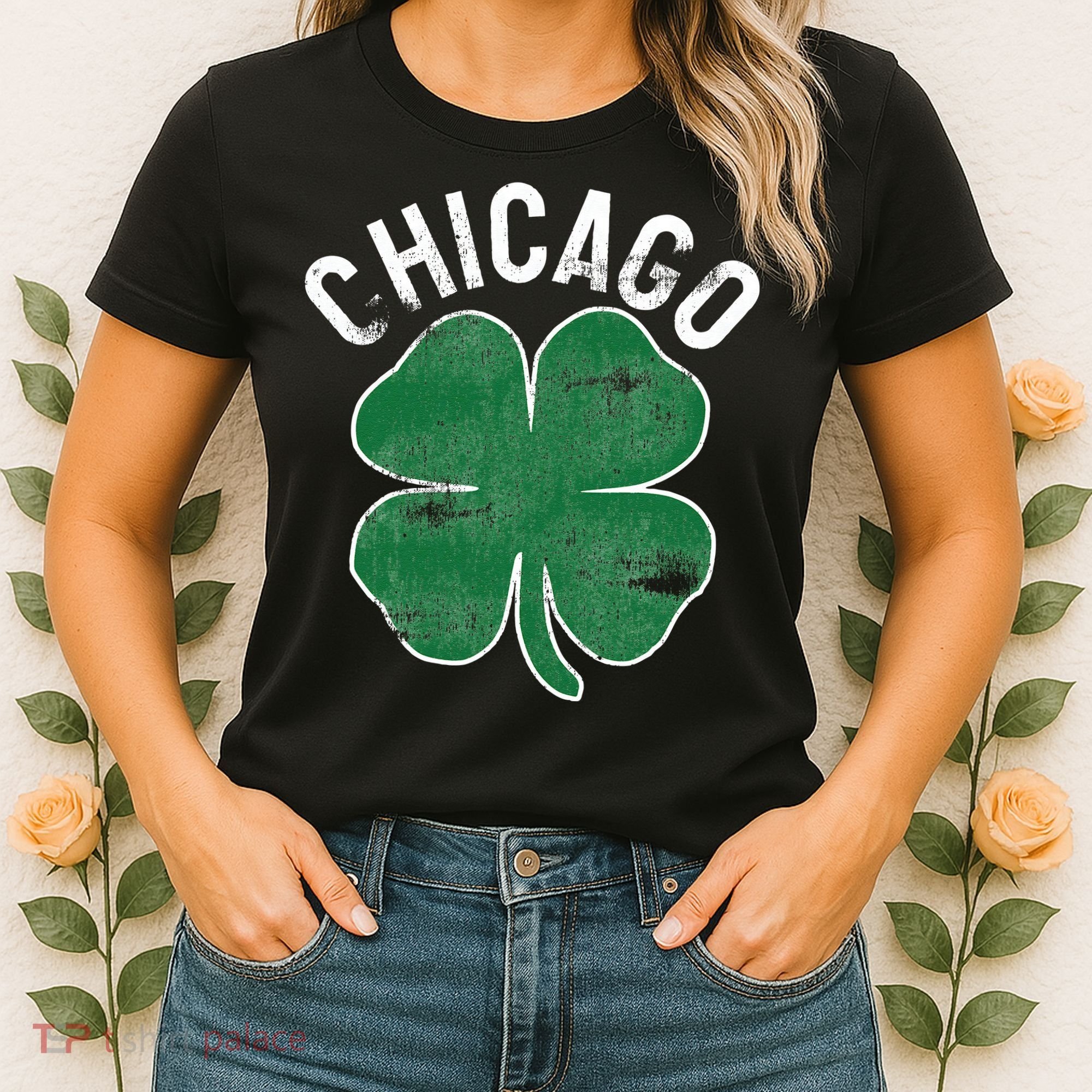 Chicago Shamrock St. Patrick's Day Saint Paddy's Irish Women's T-Shirt