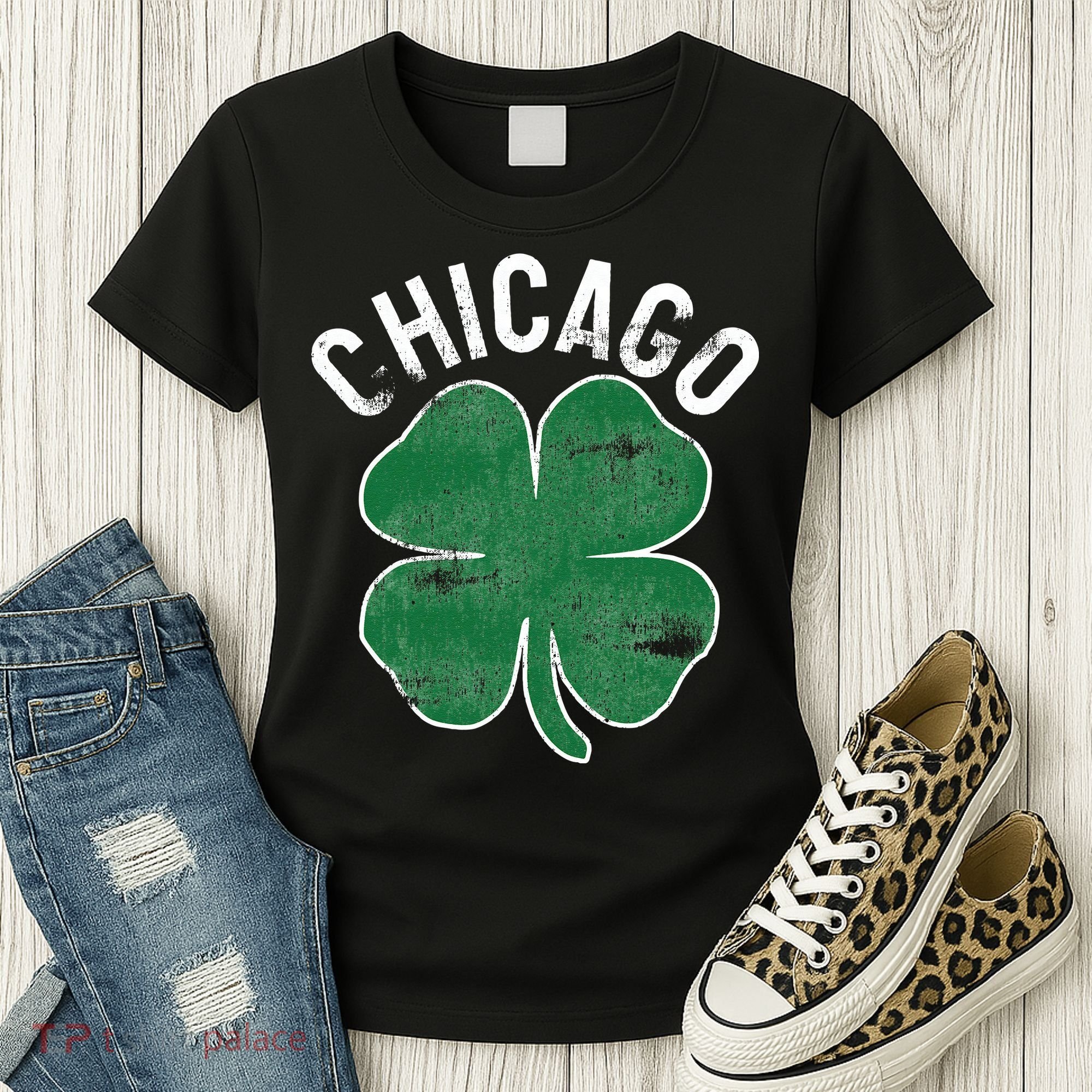 Chicago Shamrock St. Patrick's Day Saint Paddy's Irish Women's T-Shirt