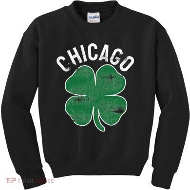 Chicago Shamrock St. Patrick's Day Saint Paddy's Irish Kids Sweatshirt