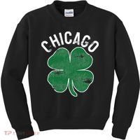 Chicago Shamrock St. Patrick's Day Saint Paddy's Irish Kids Sweatshirt thumb 0