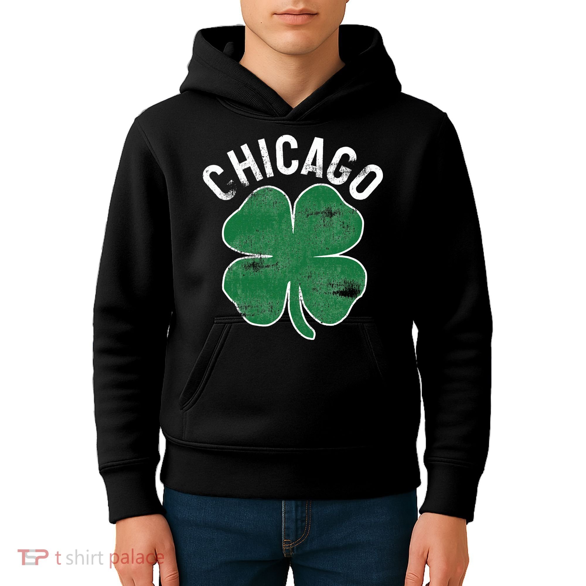 Chicago Shamrock St. Patrick's Day Saint Paddy's Irish Kids Hoodie