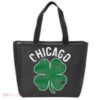 Chicago Shamrock St. Patrick's Day Saint Paddy's Irish Tote Bag thumb 0