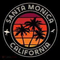 California Sunset Surfer And Seagull Santa Monica Beach Button thumb 1