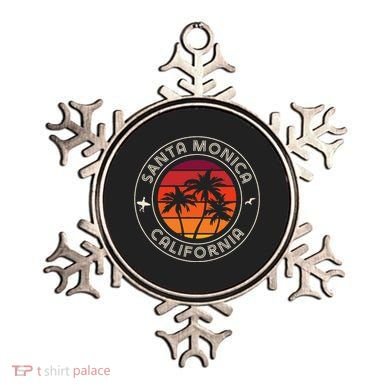 California Sunset Surfer And Seagull Santa Monica Beach Ornament