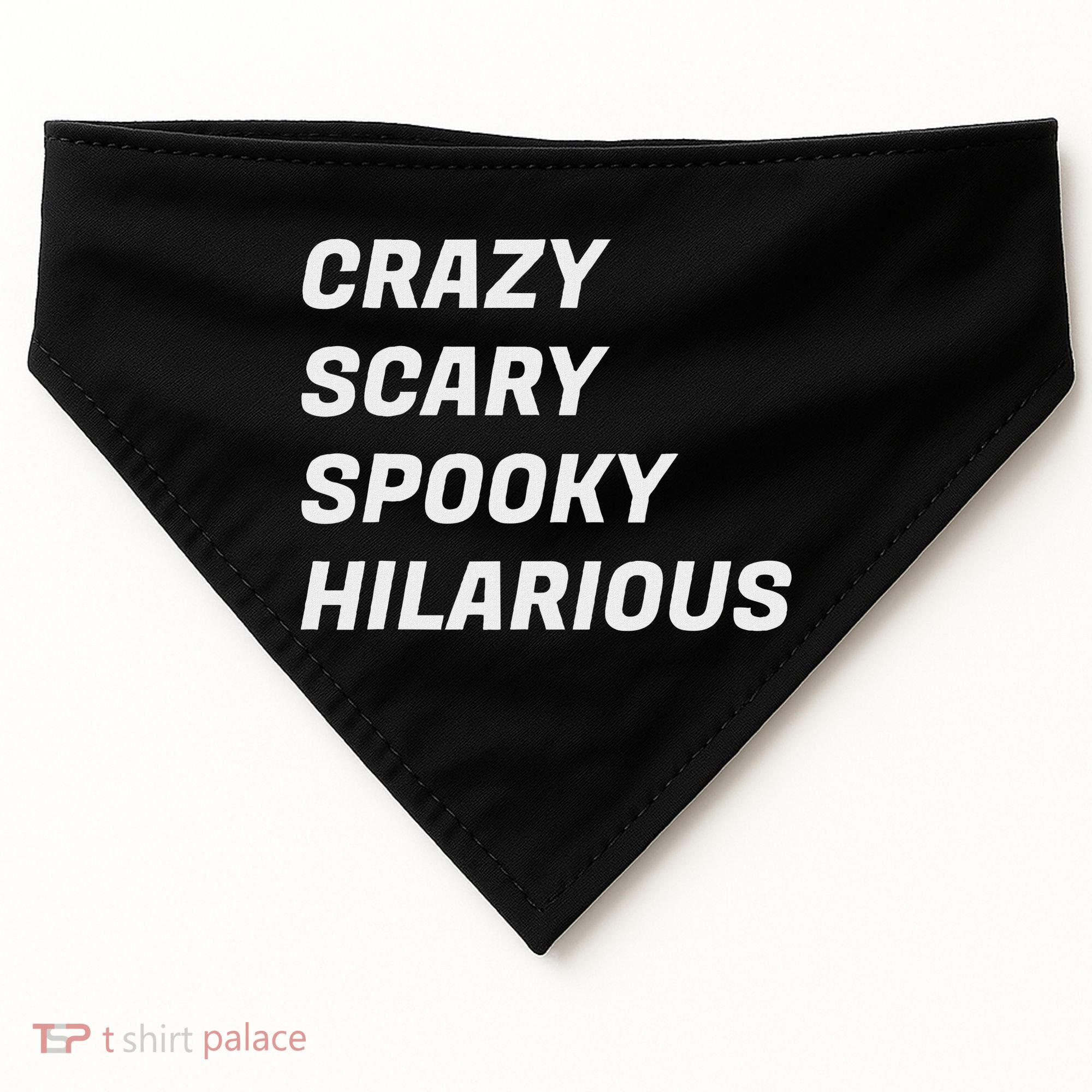 Crazy Scary Spooky Hilarious USA-Made Doggie Bandana
