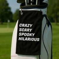 Crazy Scary Spooky Hilarious Golf Towel thumb 2