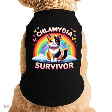 Chlamydia Survivor Sarcastic Ironic Inappropriate Doggie Tank