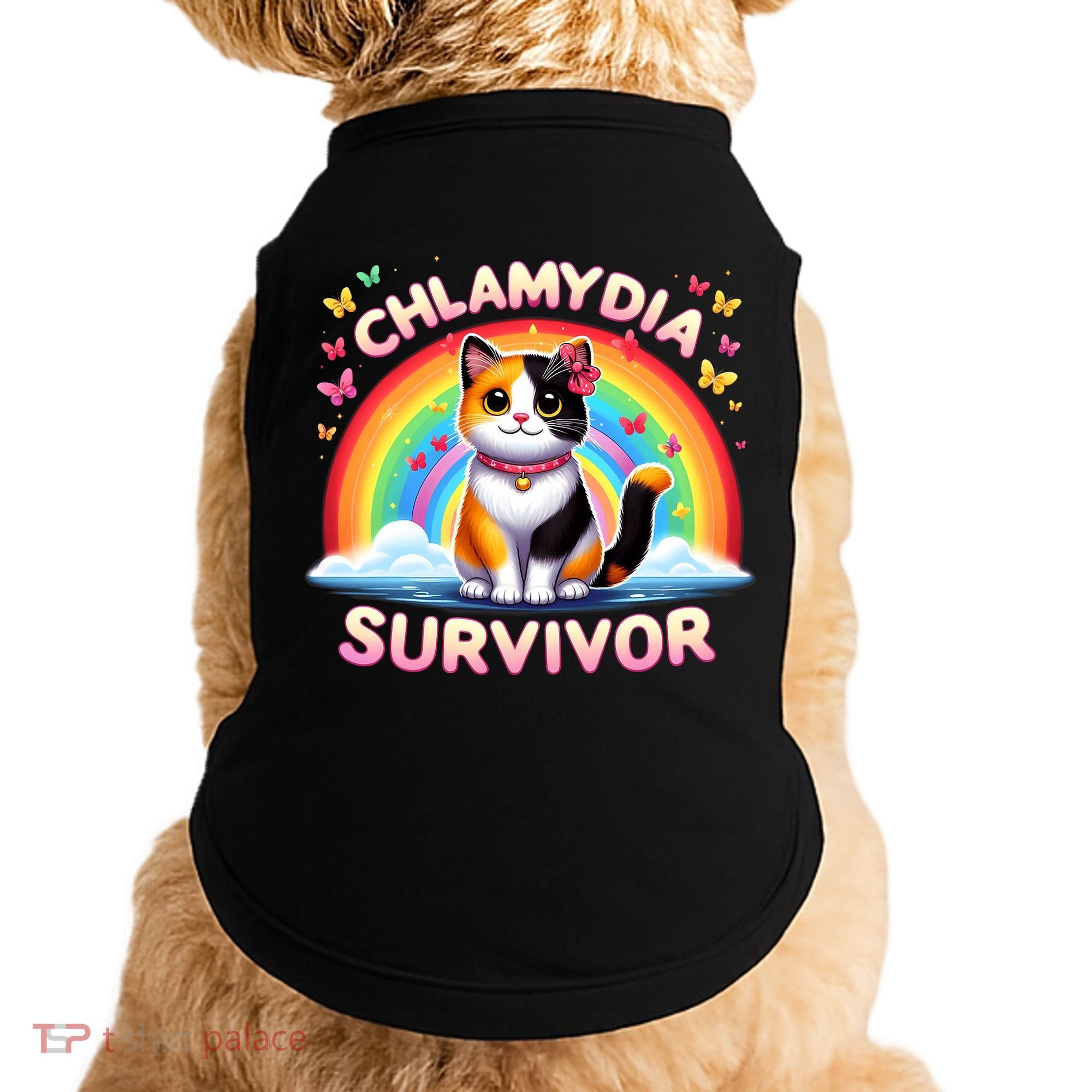 Chlamydia Survivor Sarcastic Ironic Inappropriate Doggie Tank