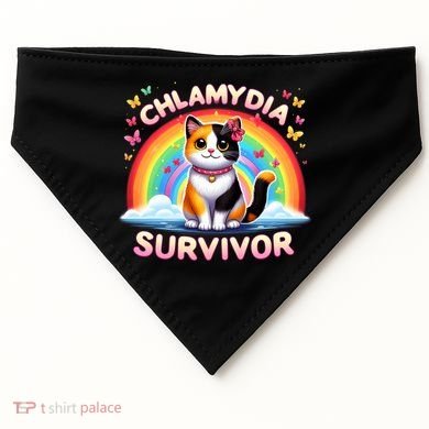 Chlamydia Survivor Sarcastic Ironic Inappropriate USA-Made Doggie Bandana