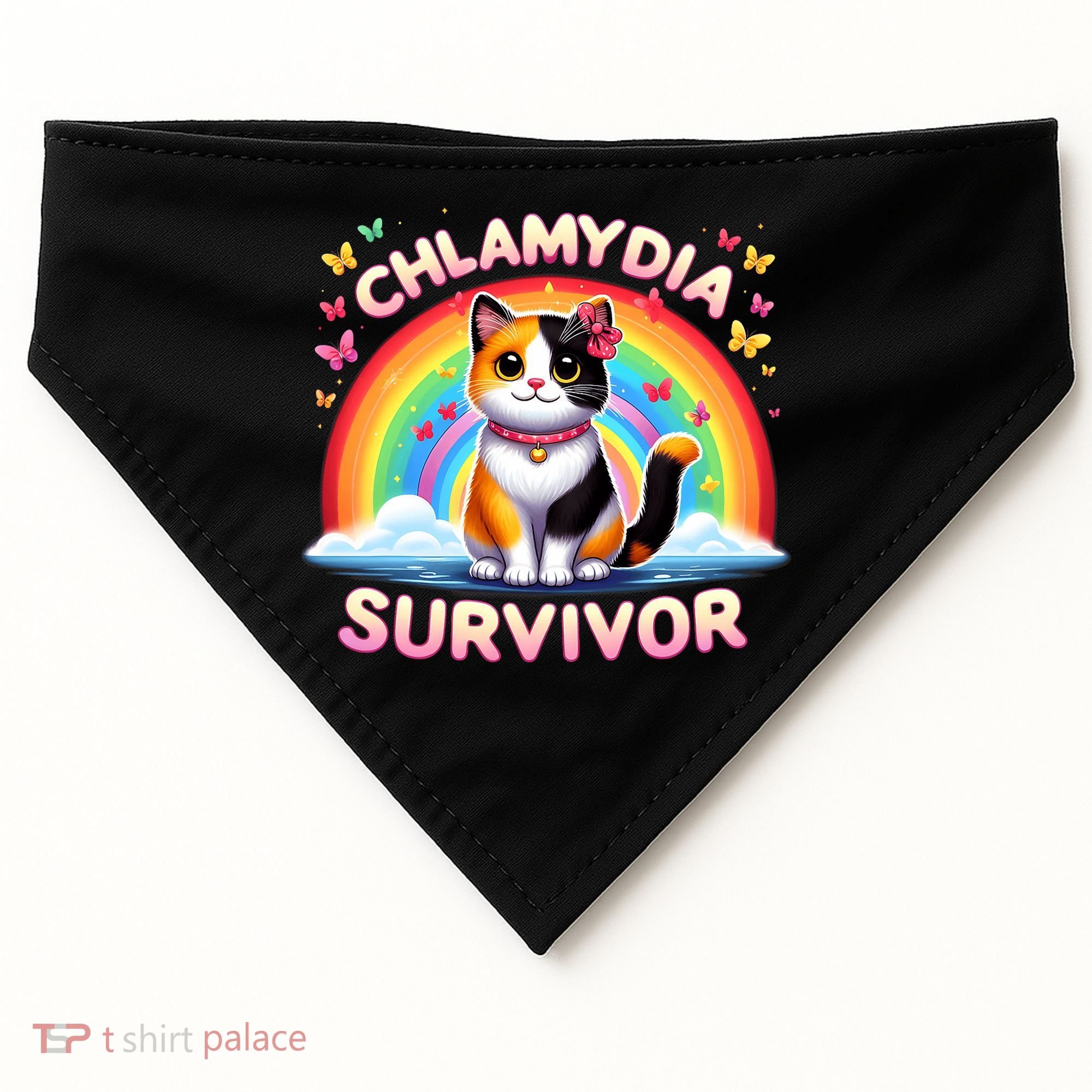 Chlamydia Survivor Sarcastic Ironic Inappropriate USA-Made Doggie Bandana