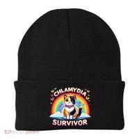 Chlamydia Survivor Sarcastic Ironic Inappropriate Beanie thumb 0