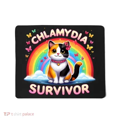 Chlamydia Survivor Sarcastic Ironic Inappropriate Mousepad
