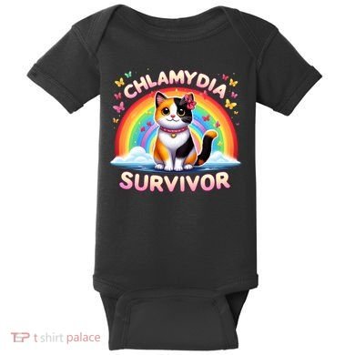 Chlamydia Survivor Sarcastic Ironic Inappropriate Baby Bodysuit