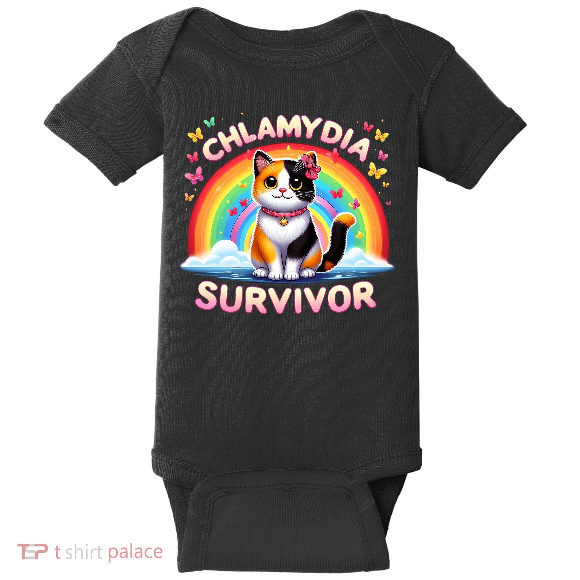 Chlamydia Survivor Sarcastic Ironic Inappropriate Baby Bodysuit