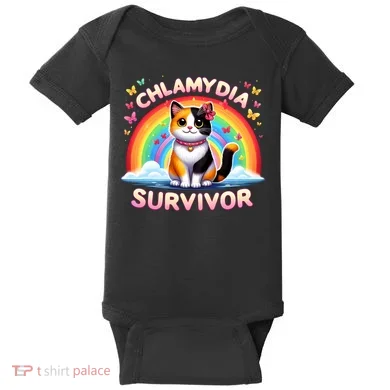 Chlamydia Survivor Sarcastic Ironic Inappropriate Baby Bodysuit
