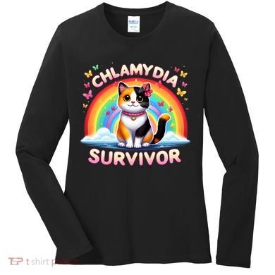 Chlamydia Survivor Sarcastic Ironic Inappropriate Women's Long Sleeve Shirt