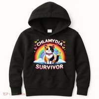 Chlamydia Survivor Sarcastic Ironic Inappropriate Kids Hoodie thumb 0